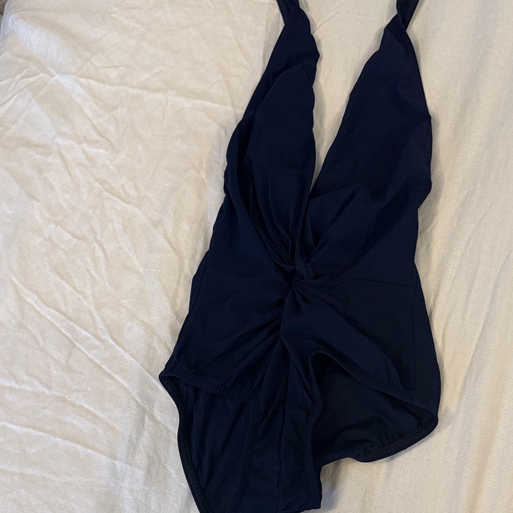 Elegant Navy Women's One Piece Swimsuit